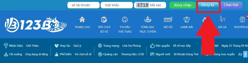 Các thông tin người chơi phải điền